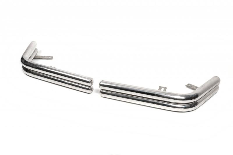 Купить Задние защитные углы AK003-double (2 шт., нерж) для Volkswagen T5 2010-2015 гг