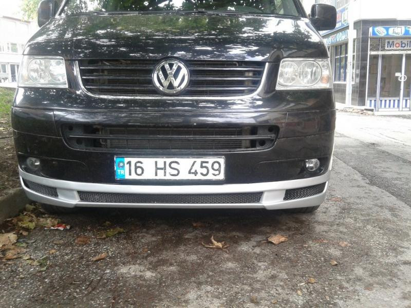 Купить Передняя нижняя юбка ABT с усами (под покраску) для Volkswagen T5 Transporter 2003-2010 гг