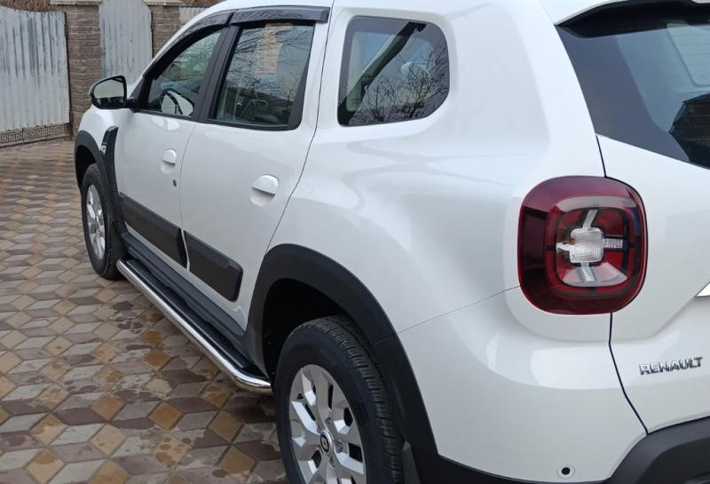 Купить Боковые пороги Premium (2 шт., нерж.) Ø60 для Renault Duster 2018-2024 гг