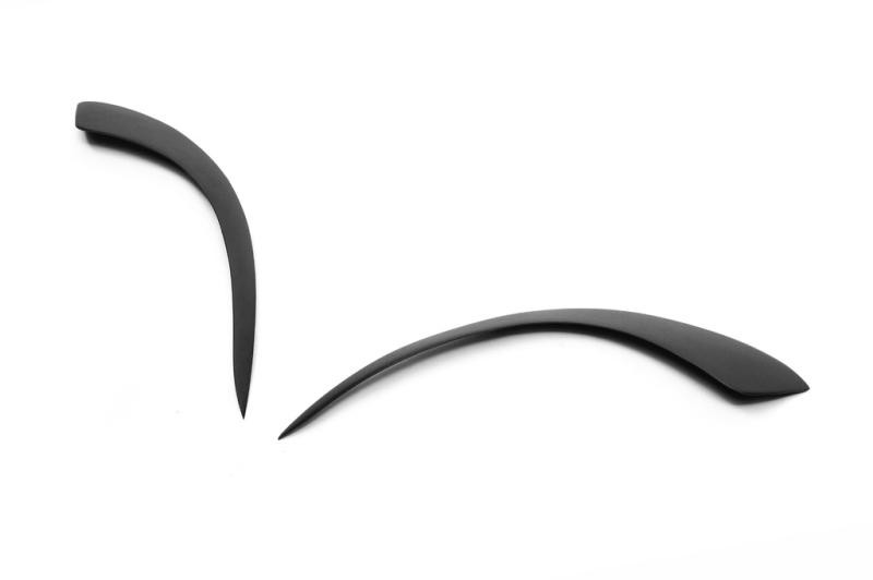 Купити Війки (2 шт., Чорний ABS) (2003-2008) Чорний глянець для Renault Kangoo рр