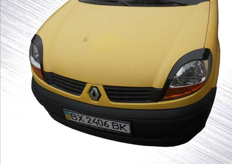 Купити Війки (2 шт., Чорний ABS) (2003-2008) Чорний глянець для Renault Kangoo рр