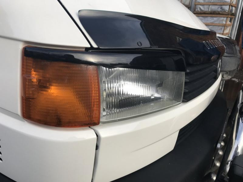 Купить Реснички Прямой капот (2 шт) Черный мат для Volkswagen T4 Caravelle/Multivan