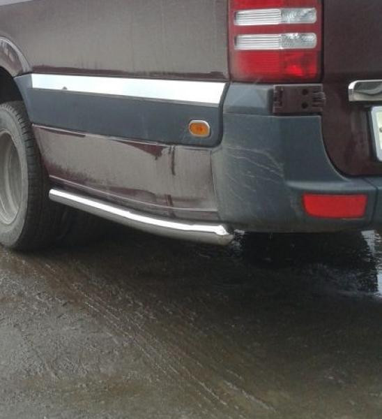 Купить Боковые трубы за задним колесом (2 шт, нерж) Короткая база, 60мм для Mercedes Sprinter W907/W910 2018- гг