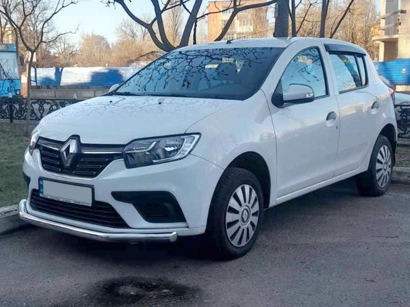 Купити Передній захист ST008 (нерж) для Renault Sandero 2013-2022 рр
