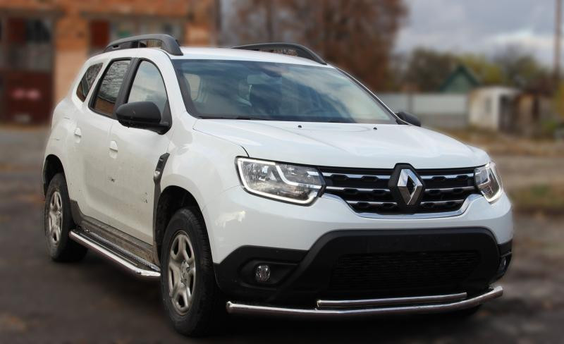 Купити Передній захист ST014 (нерж.) d60/60 для Renault Duster 2008-2017 рр