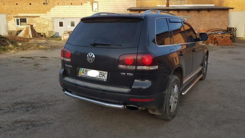 Купити Задній захист AK002 (2 шт., нерж) для Volkswagen Touareg 2002-2010 рр