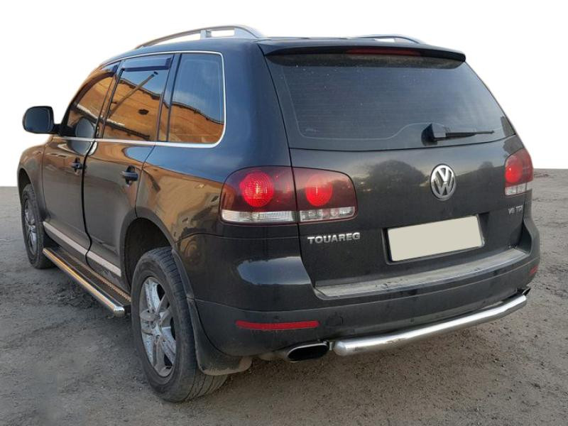 Купити Задній захист AK002 (2 шт., нерж) для Volkswagen Touareg 2002-2010 рр