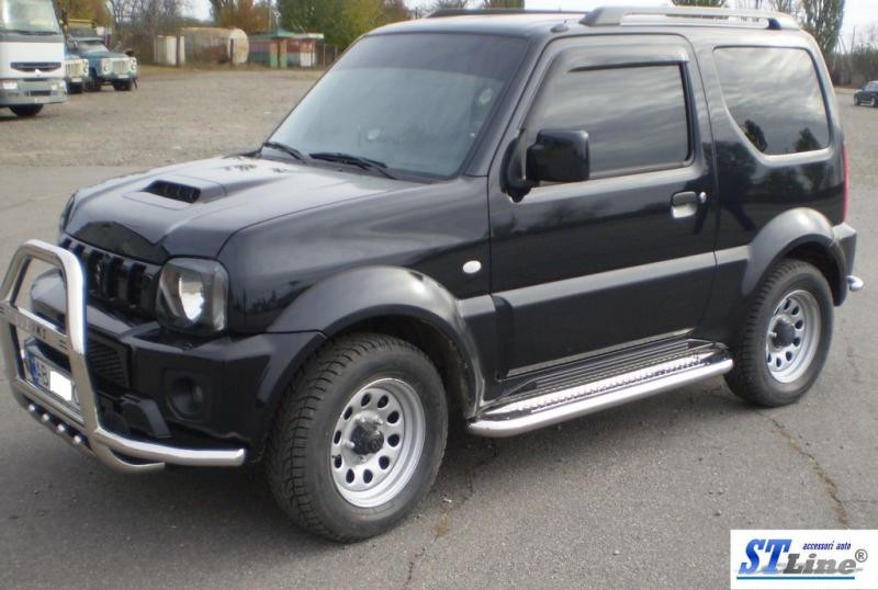 Купити Кенгурятник з вусами QT007 (нерж) для Suzuki Jimny 1998-2018 рр