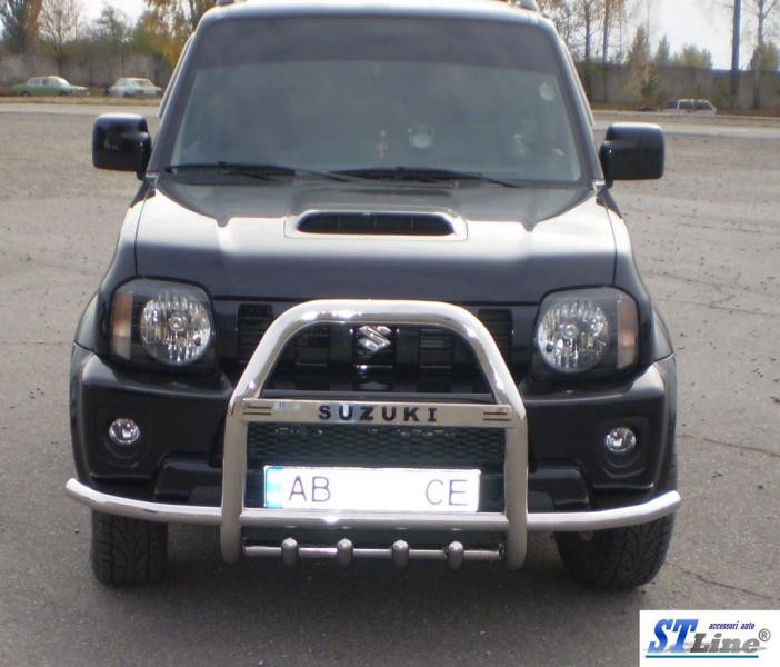 Купити Кенгурятник з вусами QT007 (нерж) для Suzuki Jimny 1998-2018 рр