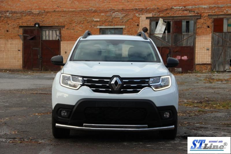 Купити Передній захист F3-10 (нерж.) для Renault Duster 2018-2024 рр