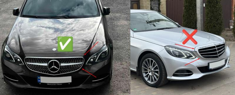 Купить Передняя решетка Diamond Black (для Avantgarde и AMG-Line, 2013-2016) для Mercedes E-сlass W212