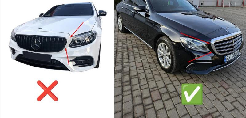 Купити Передня решітка BRB (для Classic і Exclusive, 2016-2019) для Mercedes E-сlass W213 рр