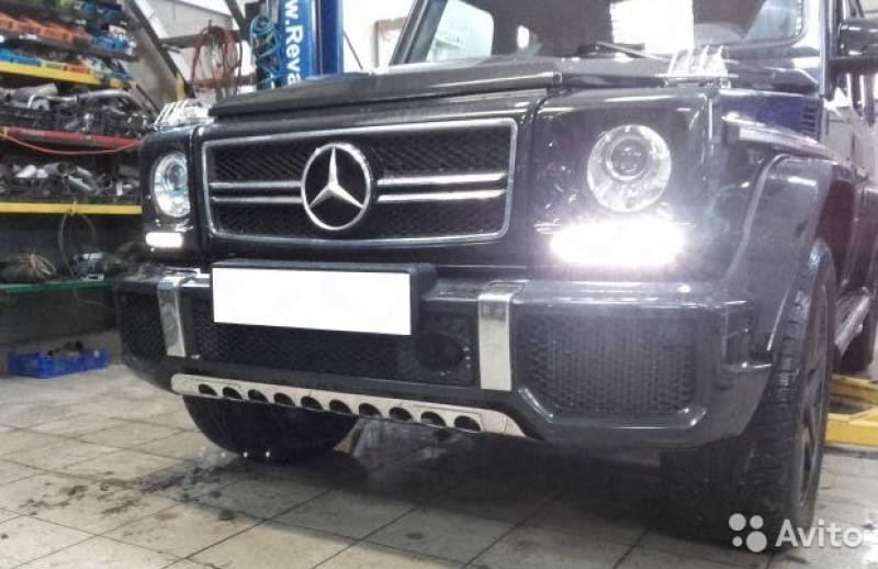 Купити Захист переднього бампера (нержавійка) для Mercedes G сlass W463 1990-2018рр