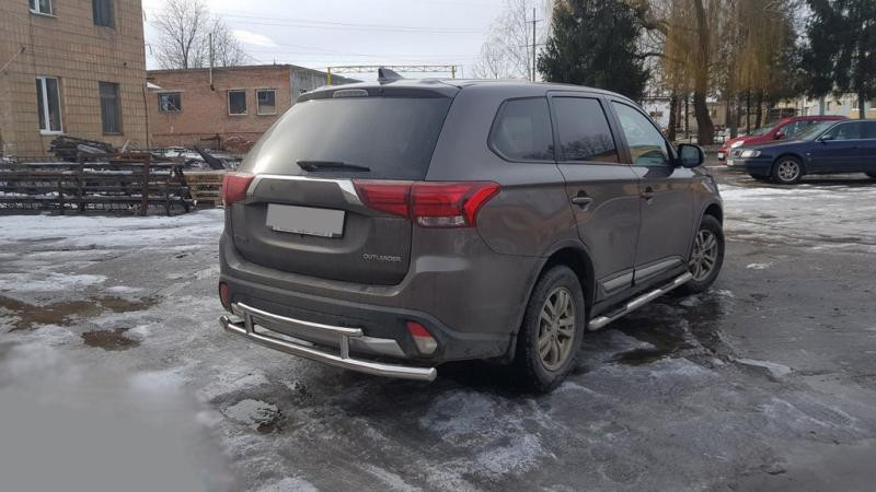 Купити Задня дуга AK004-2 (нерж) для Mitsubishi Outlander 2012-2021 рр