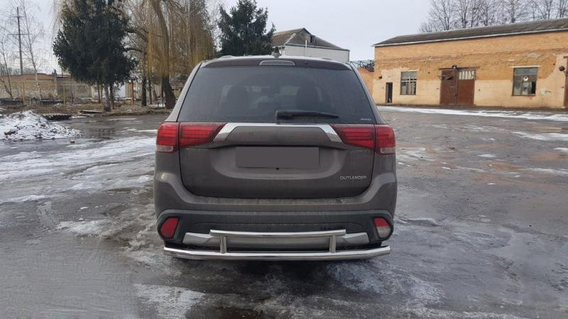 Купити Задня дуга AK004-2 (нерж) для Mitsubishi Outlander 2012-2021 рр