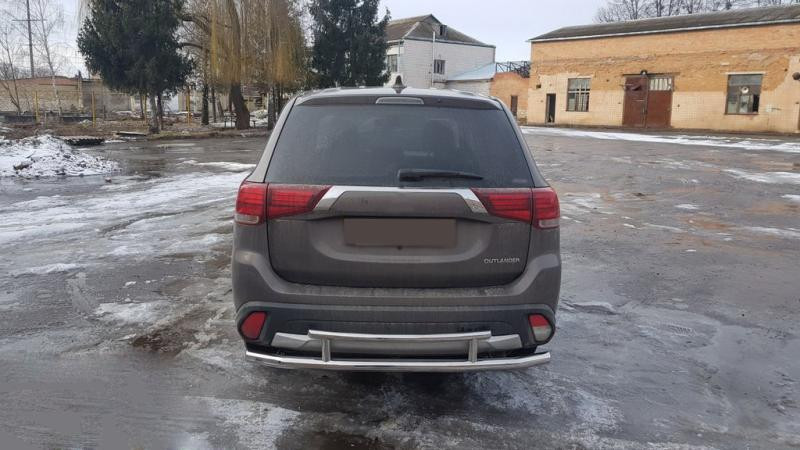 Купити Задня дуга AK004-2 (нерж) для Mitsubishi Outlander 2012-2021 рр