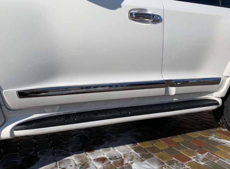 Купить Комплект дверных молдингов (2008-2016) Белый цвет для Toyota Land Cruiser 200