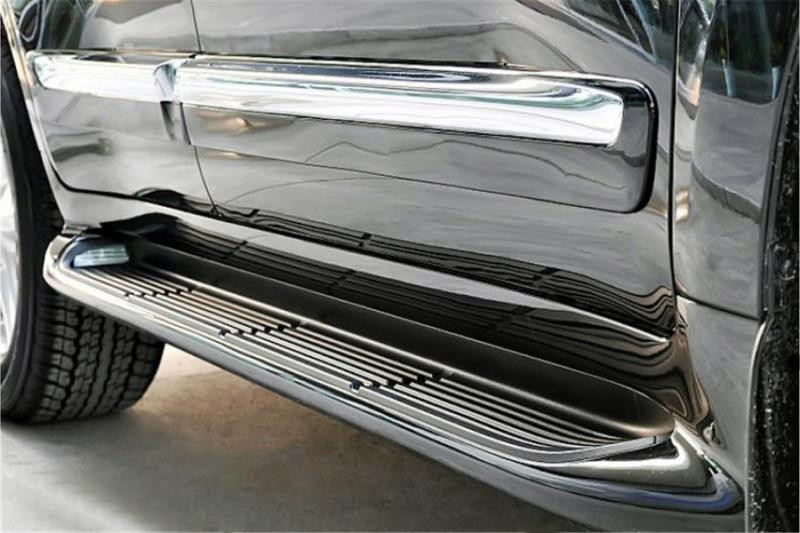 Купити Бокові пороги з LED (дизайн 2015-2020) Чорний колір для Toyota Land Cruiser 200