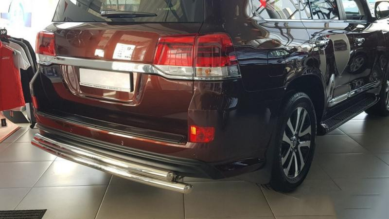 Купить Задняя защита AK002-double (2 шт, нерж) для Toyota Land Cruiser 200