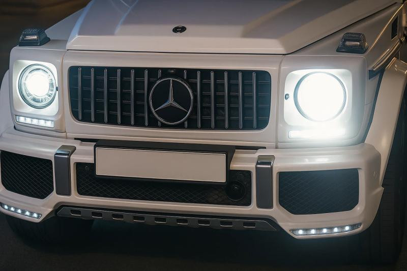 Купити Передня решітка (GT Panamericana, без хрому) Повністю біла для Mercedes G сlass W463 1990-2018рр