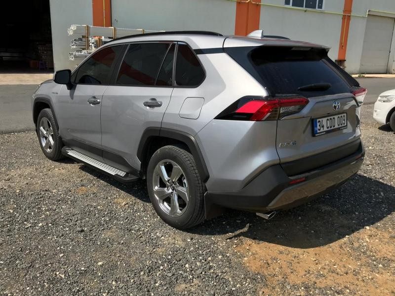 Купити Бокові пороги Allmond Grey (2 шт., алюміній) для Toyota Rav 4 2019- рр