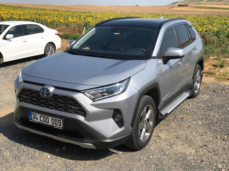 Купити Бокові пороги Allmond Grey (2 шт., алюміній) для Toyota Rav 4 2019- рр