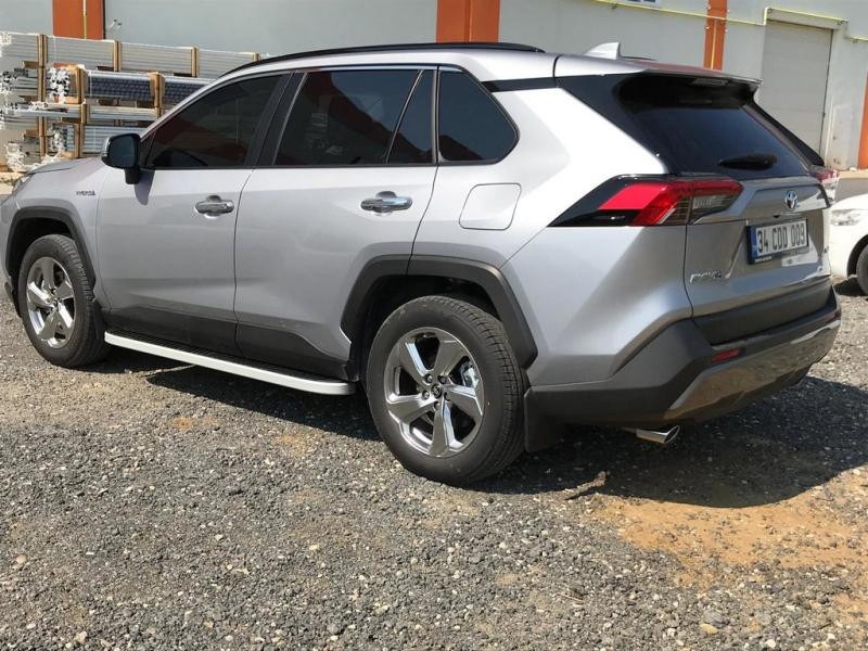 Купити Бокові пороги Tayga Grey (2 шт., алюміній) для Toyota Rav 4 2019- рр