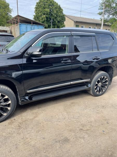 Купити Бокові пороги GX-style (2 шт., алюміній) Білий колір (сіра підніжка) для Toyota Land Cruiser Prado 150