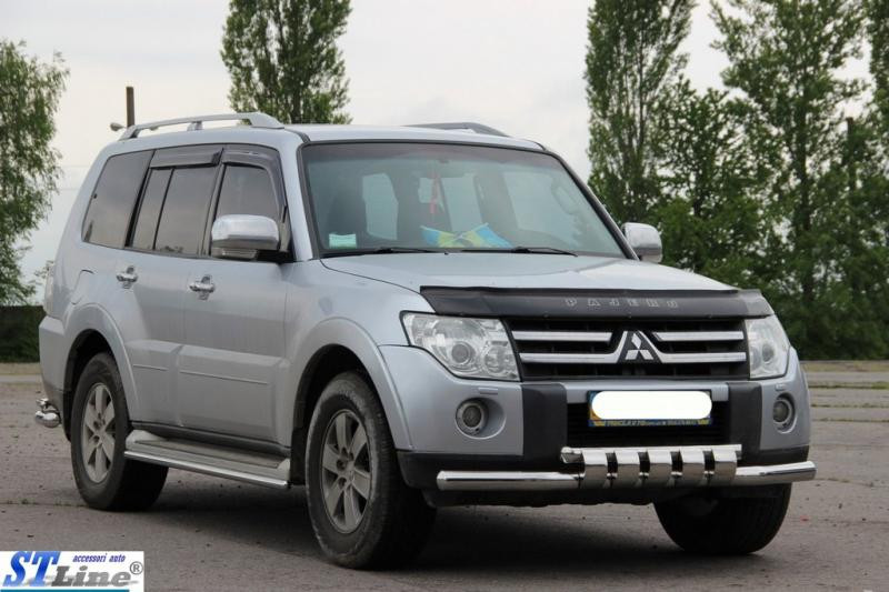Купити Передній захист ST015-13 (нерж.) для Mitsubishi Pajero Wagon IV