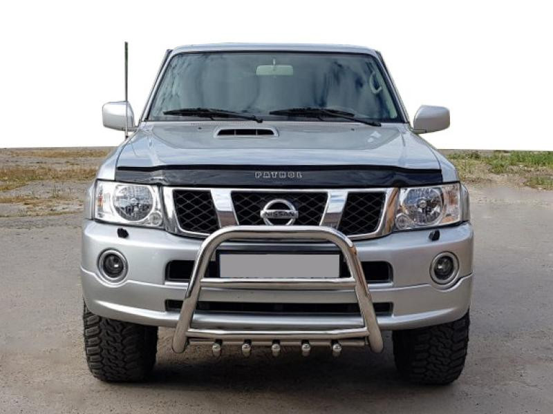 Купити Кенгурятник QT007 (нерж) для Nissan Patrol Y61 1997-2011 рр