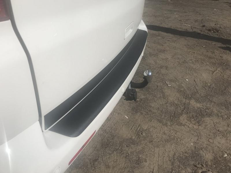Купити Накладка на задній бампер із загином (ABS-пластик) Матова для Volkswagen T5 Multivan 2003-2010 рр