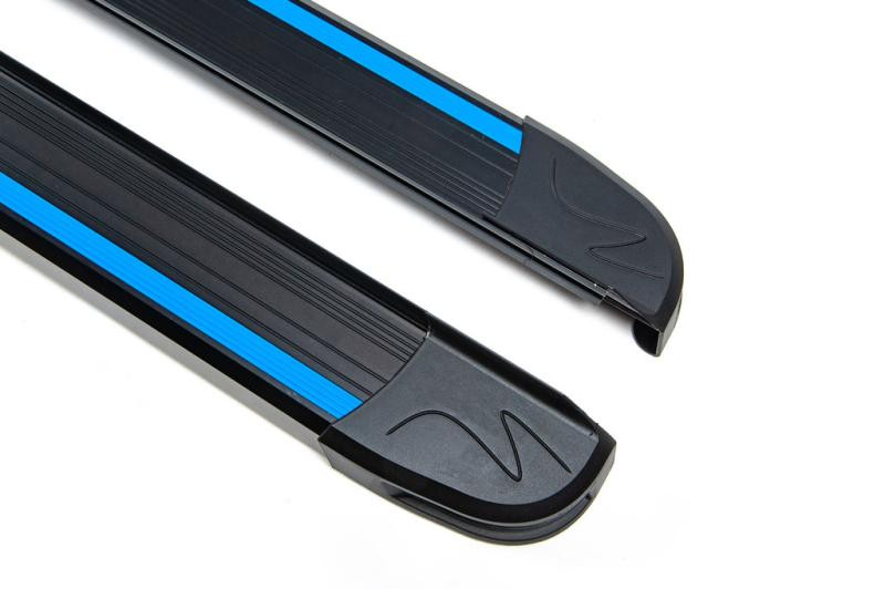 Купити Бокові пороги Maya Blue (2 шт., алюміній) для Volkswagen Tiguan 2016-2023 рр