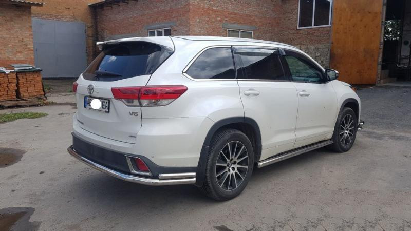 Купити Задній захист AK005-2 (2 шт., нерж) для Toyota Highlander 2013-2019 рр