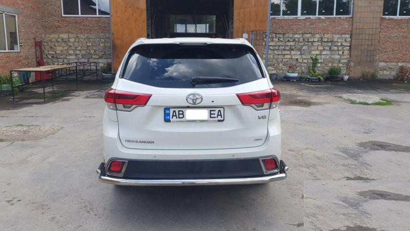 Купити Задній захист AK005-2 (2 шт., нерж) для Toyota Highlander 2013-2019 рр