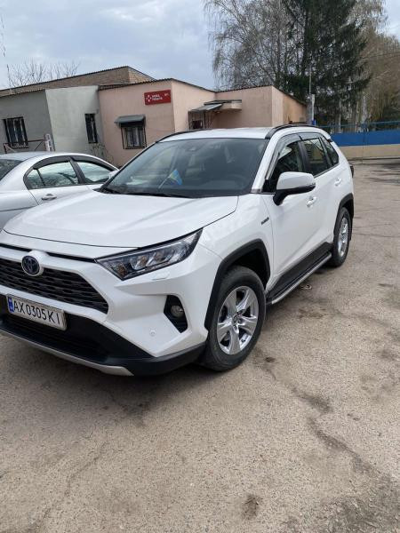 Купить Боковые пороги OEM V1A (2 шт, алюминий) для Toyota Rav 4 2019- гг