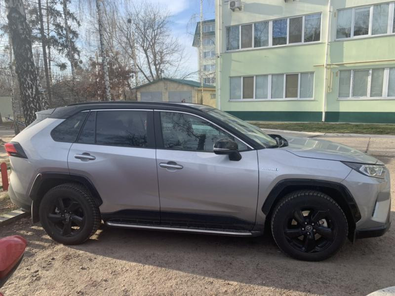 Купить Боковые пороги OEM V1A (2 шт, алюминий) для Toyota Rav 4 2019- гг