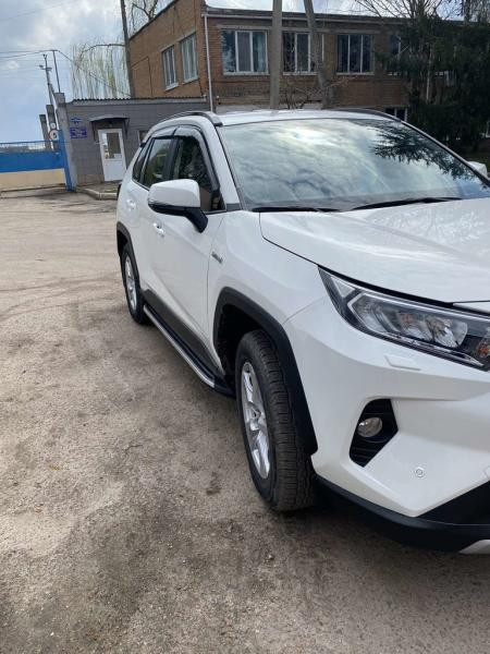 Купить Боковые пороги OEM V1A (2 шт, алюминий) для Toyota Rav 4 2019- гг