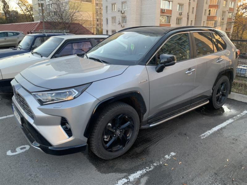 Купить Боковые пороги OEM V1A (2 шт, алюминий) для Toyota Rav 4 2019- гг