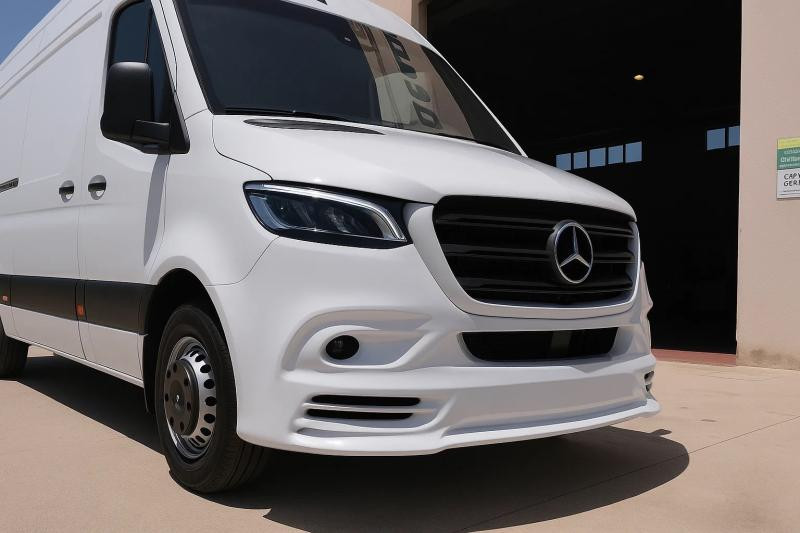 Купити Накладка на передній бампер V3 (під фарбування) для Mercedes Sprinter W907/W910 2018- рр