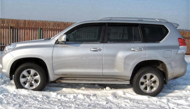 Купити Рейлінги оригінальний дизайн (Сірі, 2 шт) для Toyota Land Cruiser Prado 150