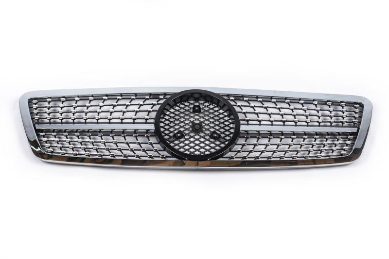 Купити Передня решітка Diamond Silver для Mercedes C-class W203 2000-2007рр