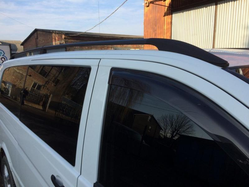 Купити Рейлінги чорні DDU (пласт. ніжки.) Довга база (EXTRALONG) для Mercedes Vito / V-class W447 2014- рр