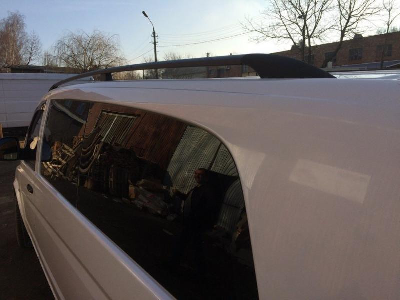 Купити Рейлінги чорні DDU (пласт. ніжки.) Довга база (EXTRALONG) для Mercedes Vito / V-class W447 2014- рр