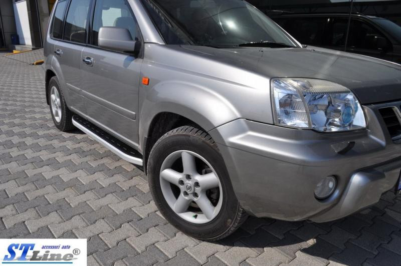 Купити Бокові пороги RedLine Black (2 шт., алюм.) для Nissan X-trail T30 2002-2007рр