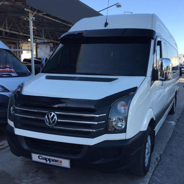 Купить Козырек на лобовое стекло на раме V2 (черный глянец, 5мм) для Volkswagen Crafter 2006-2016 гг