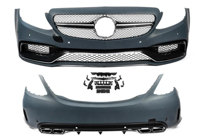 Купити Комплект обвісів з повним заднім бампером (AMG C63-designs 2014-2018) для Mercedes C-сlass W205 рр