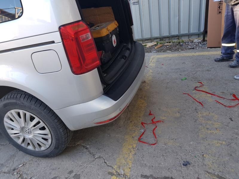 Купить Накладка на задний бампер EuroCap (ABS) для Volkswagen Caddy 2015-2020 гг