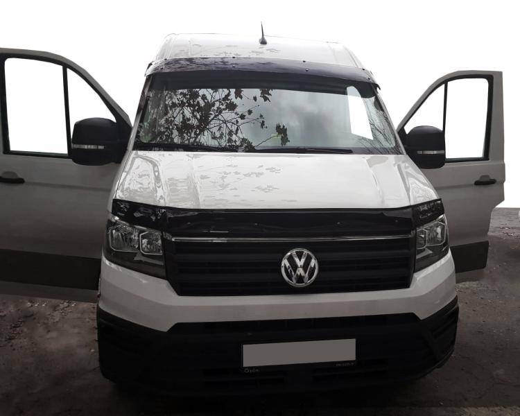 Купити Дефлектор лобового скла (чорний глянець, 5мм) для Volkswagen Crafter 2016- рр