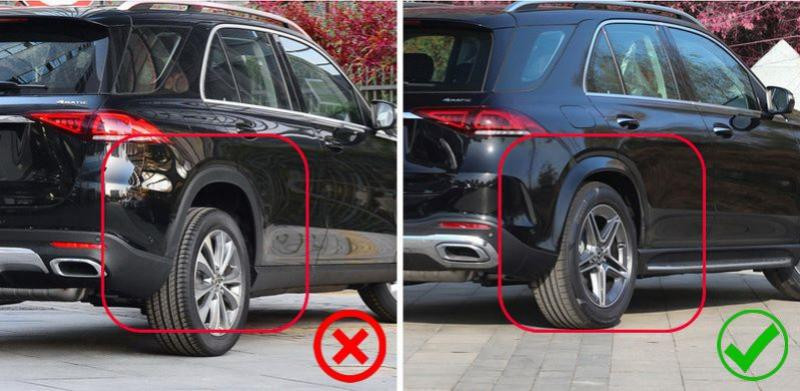 Купити Бризковики Premium (забарвлені розширювачі арок, модель з підніжками, 4 шт) для Mercedes GLE W167