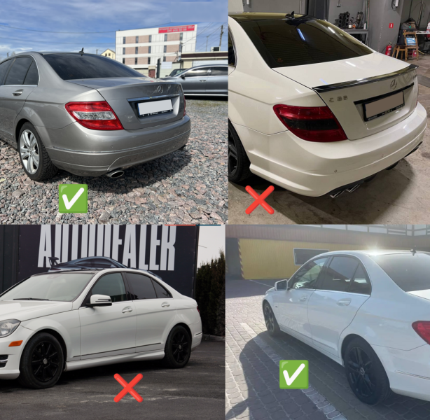 Купити Бризковики Premium 2007-2011 (4 шт) для Mercedes C-class W204 рр